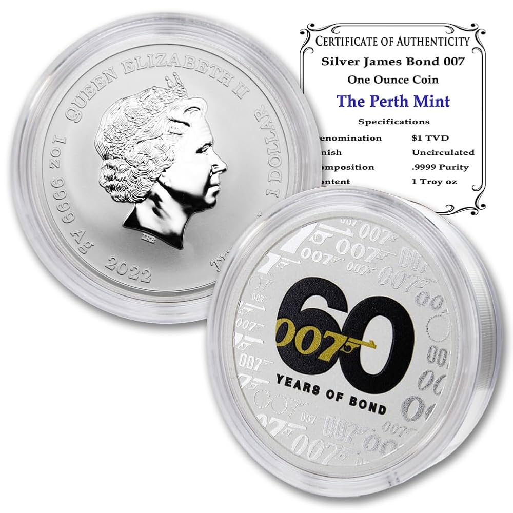 2022年　007 ジェームズボンド銀貨　カラー 2022年 007 ジェームズボンド銀貨 カラー 2022年 007 ジェームズ